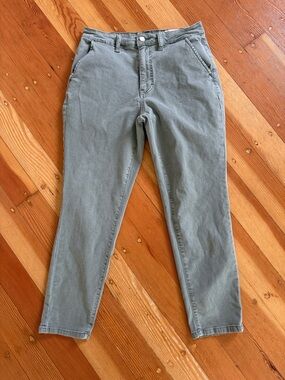 Cosmic Blue Love Green Casual Ankle Pants 29